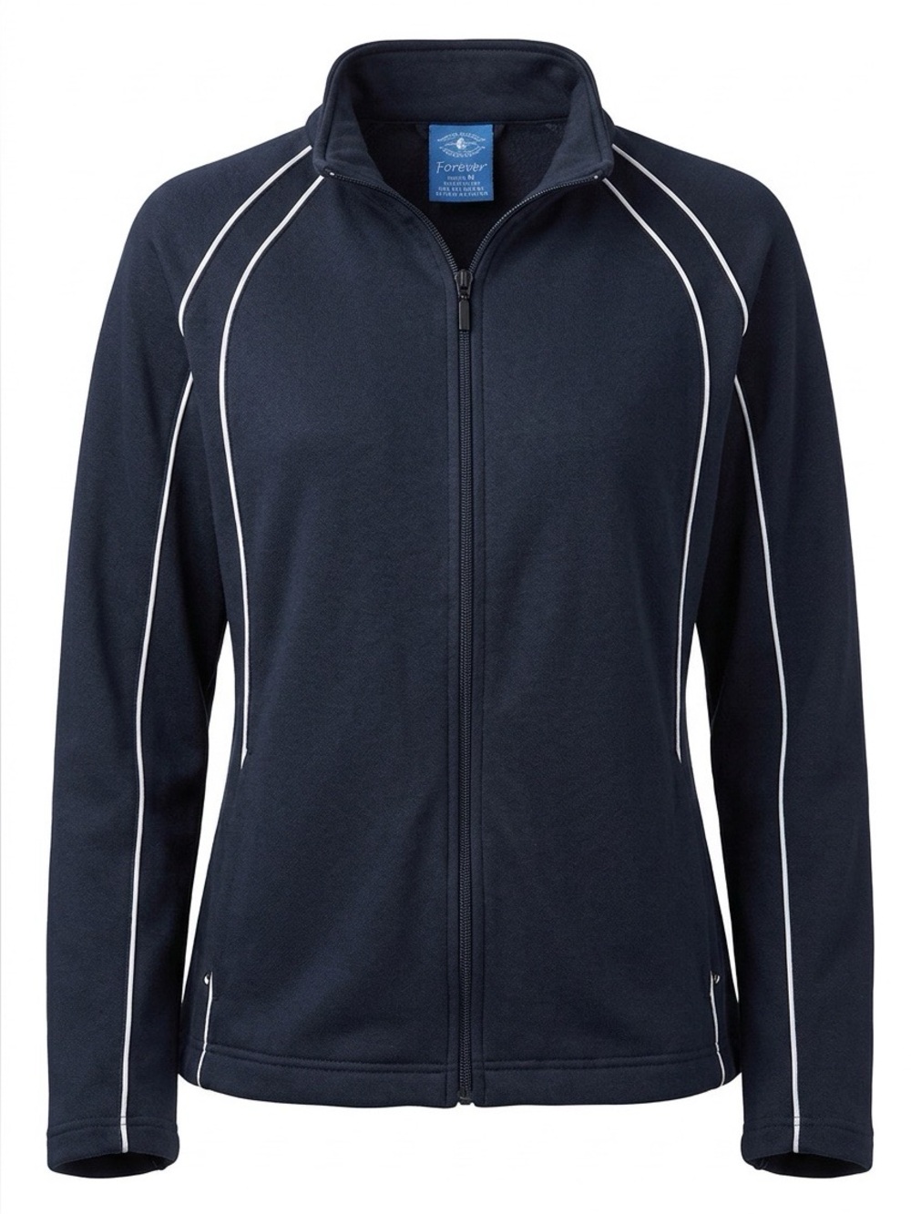 Charles River Apparel Navy Jacket with White Piping